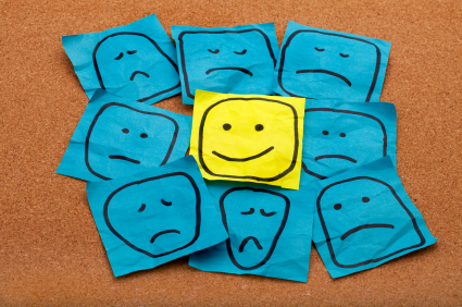 Ha! Nine faces, only one smiling. I think this represents my nine TTC cycles ... Via timemanagementninja.com.